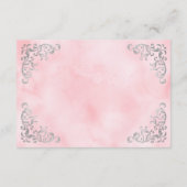  Silver Blush Pink Waterverf Details Informatiekaartje (Achterkant)