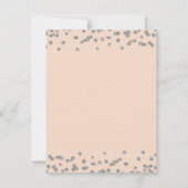 Silver Blush Roze 40th Birthday Save Date Confetti Save The Date (Achterkant)