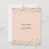 Silver Blush Roze 80th Birthday Save Date Confetti Kaart (Achterkant)