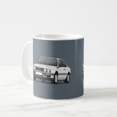 Silver BMW 3 reeks, E30, illustratie Koffiemok (Voorkant links)