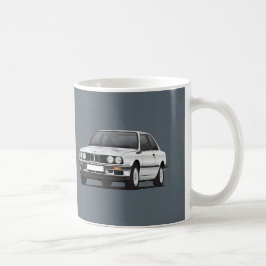 Silver BMW 3 reeks, E30, illustratie Koffiemok (Rechts)