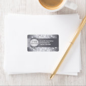 Silver Bokeh 25e Jubileum adreslabel Etiket (Insitu)