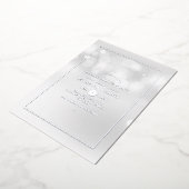 Silver Bokeh Bachelorette Party Folie Invitation Folie Uitnodiging (Gedraaid)