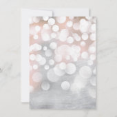 Silver Bokeh Glitter Bachelorette Party Invite Kaart (Achterkant)