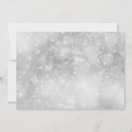 Silver Bokeh licht nieuw jaar oud Kaart (Achterkant)