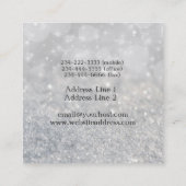 Silver Bokeh Sparkle Event Planner Visitekaartjes (Achterkant)