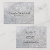 Silver Bokeh Sparkle Event Planner Visitekaartjes (Voorkant / Achterkant)