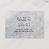 Silver Bokeh Sparkle Event Planner Visitekaartjes (Achterkant)