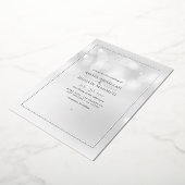 Silver Bokeh Wedding Folie Uitnodiging (Gedraaid)