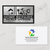 Silver Bord Home Repairs Signage Master Builder Visitekaartje (Voorkant / Achterkant)