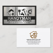 Silver Bord Home Repairs Signage Master Handyman Visitekaartje (Voorkant / Achterkant)