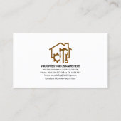 Silver Bord Home Repairs Signage Master Handyman Visitekaartje (Achterkant)