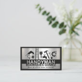 Silver Bord Home Repairs Signage Master Handyman Visitekaartje (Staand voorkant)