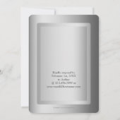 Silver Border 25th Wedding Jubileum Kaart (Achterkant)