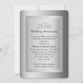 Silver Border 25th Wedding Jubileum Kaart (Voorkant)