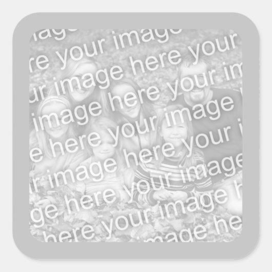 Silver Border Photo Sticker (Voorkant)