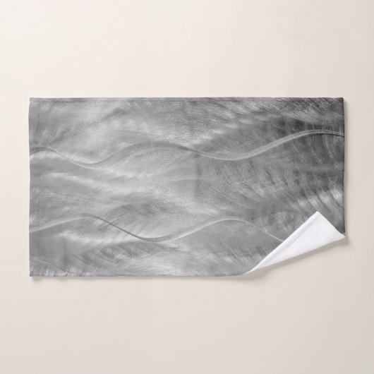 Silver Borhed Metal Abstract Bad Handdoek (Handdoek)