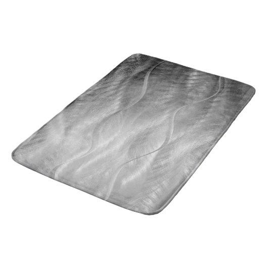 Silver Borhed Metal Abstract Badmat (Gekanteld)