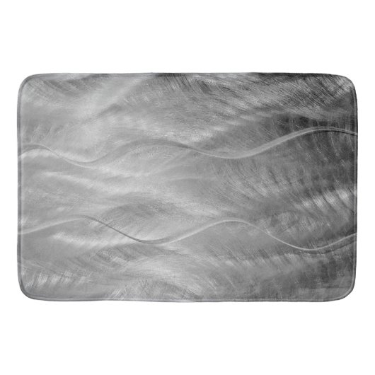Silver Borhed Metal Abstract Badmat (Voorkant)
