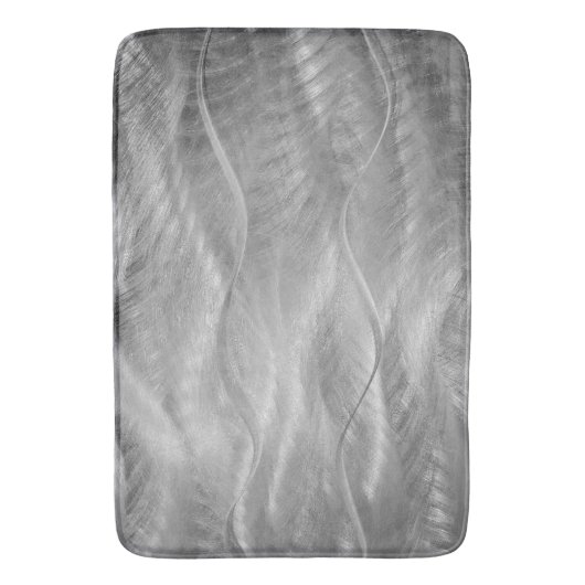 Silver Borhed Metal Abstract Badmat (Voorkant Verticaal)