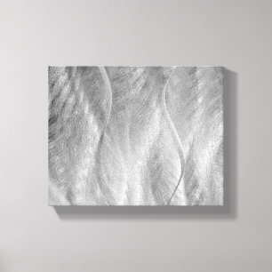 Silver Borhed Metal Abstract Canvas Afdruk