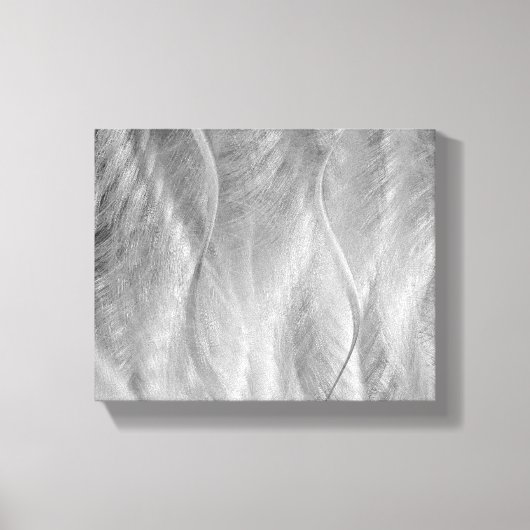 Silver Borhed Metal Abstract Canvas Afdruk (Voorkant)