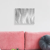 Silver Borhed Metal Abstract Canvas Afdruk (Insitu (Woonkamer))