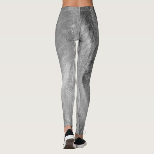 Silver Borhed Metal Abstract Leggings (Achterkant)