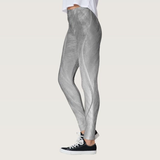 Silver Borhed Metal Abstract Leggings (Links)
