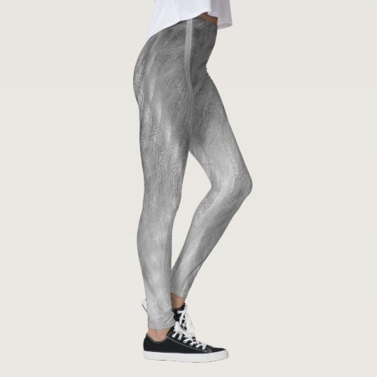 Silver Borhed Metal Abstract Leggings (Rechts)