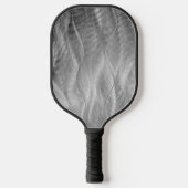 Silver Borhed Metal Abstract Pickleball Paddle (Voorkant)