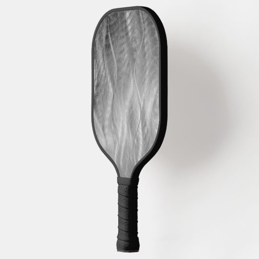 Silver Borhed Metal Abstract Pickleball Paddle (Links)