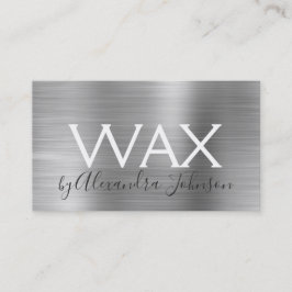 Silver Borhed Metal Beauty Wax Visitekaartje