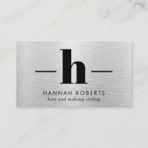Silver Borhed Metal Letter H Monogram Hair Makeup