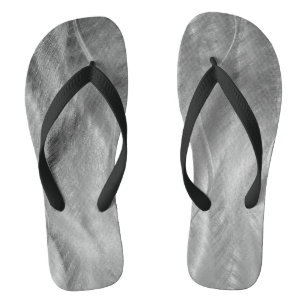 Silver Borhed Metal Teenslippers
