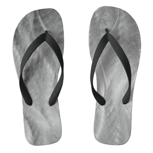 Silver Borhed Metal Teenslippers (Voetbed)