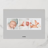 Silver Botanical | Aankondiging Folie geboorte (Achterkant)