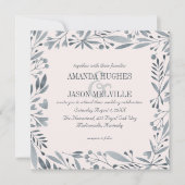 Silver Botanical | Florence bruiloft roze | Vierka Kaart (Voorkant)