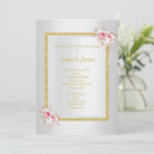 Silver Bouquet ELEGANT CLASSY WEDDING Kaart (Staand voorkant)
