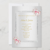 Silver Bouquet Glitter ELEGANT CLASSY WEDDING Kaart (Voorkant)