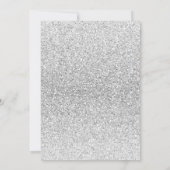 Silver Bouquet Glitter ELEGANT CLASSY WEDDING Kaart (Achterkant)