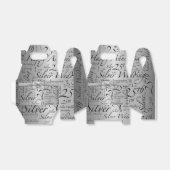 Silver Bow 25e bruiloft Jubileum Bedankdoosjes (Uitgevouwen)
