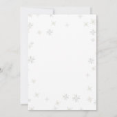 Silver Bow Baby Het is koud buiten Baby shower Kaart (Achterkant)