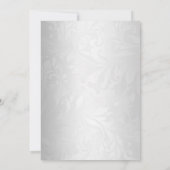 Silver Bow Cross Baptism/Christening Uitnodiging (Achterkant)