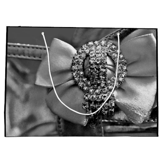 Silver Bow en Crystals Groot Cadeauzakje (Achterkant)