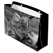 Silver Bow en Crystals Groot Cadeauzakje (Achterkant Gekanteld)