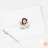 Silver Bow & Lace Quinceanera Sticker (Envelop)