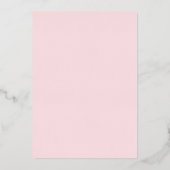Silver Bow Pink Crest doop Folie Uitnodiging (Achterkant)