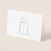 Silver Bow Stropdas Gepersonaliseerde Groomsman Vo Folie Kaarten (Voorkant)