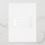 Silver Bow Stropdas Gepersonaliseerde Groomsman Vo Folie Uitnodiging (Voorkant)